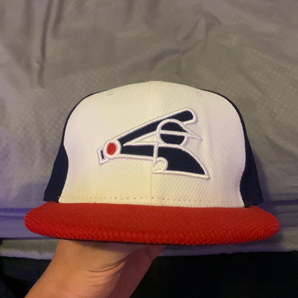 retro white sox new era fitted hat